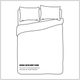 White Cotton Duvet - Satin Strip